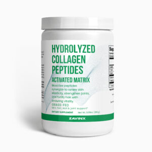 ZAVINX Hydrolyzed Collagen Peptides – Activated Matrix supplement bottle.